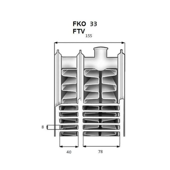 Радиатор нижней подачи KERMI FTV 33 x 500 x 1200