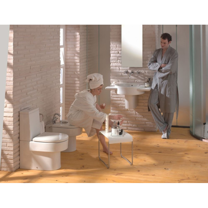 ROCA Happening combined toilet bowl, copper color, with installation kit