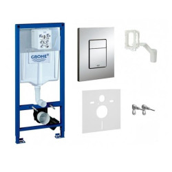 Подводной каркас унитаза GROHE Rapid SL 5 в 1 с хромированным клавишем