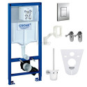 Potinkinis WC-raam GROHE Rapid SL 6 in 1 koos kroomitud nupuga