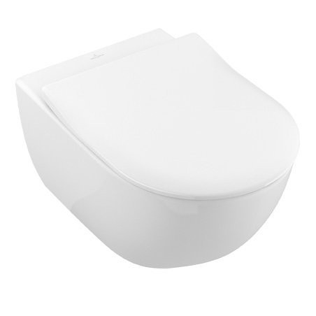 Rippuv WC-pott VILLEROY & BOCH Subway 2.0 Direct Flush WC SlimSeat kaanega Star White Ceramic Plus kattega, White Alps