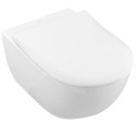 Подвесной унитаз VILLEROY & BOCH Subway 2.0 Direct Flush WC с крышкой SlimSeat из Star White Ceramic Plus, White Alps
