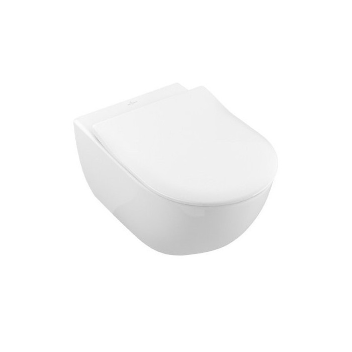 Rippuv WC-pott VILLEROY & BOCH Subway 2.0 Direct Flush WC koos SlimSeat kaanega, White Alpin, 5614R201