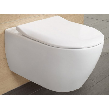 Rippuv WC-pott VILLEROY & BOCH Subway 2.0 Direct Flush WC koos SlimSeat kaanega, White Alpin, 5614R201