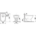 The JIKA Lyra Plus bidet is being installed with a faucet hole.