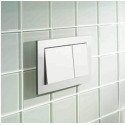 TECEbase (4 in 1) universal concealed toilet (WC) frame set, Base chrome button