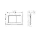 TECEprofil Base (3 in 1) universal concealed toilet (WC) frame set, Base white button