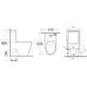 Устанавливаемый унитаз SAPHO Paco Rimless с медленно опускающейся крышкой SLIM
