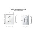 Кнопка слива воды для унитаза GROHE Arena Cosmopolitan, хромированная