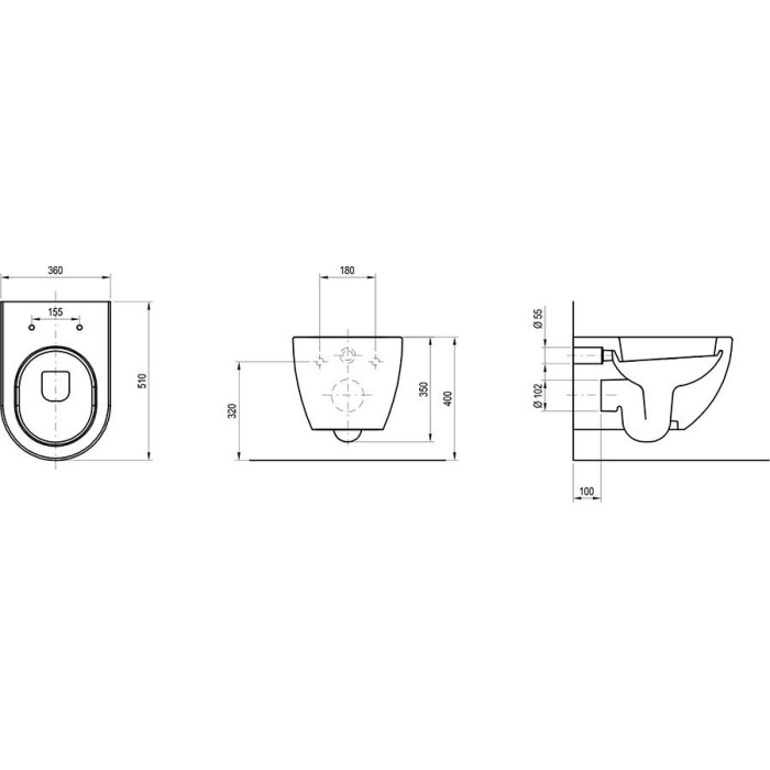 Подвесной унитаз RAVAK Uni Chrome Rim