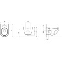 Rippuv WC-pott RAVAK Uni Chrome RimOff