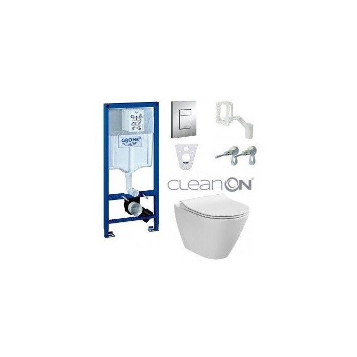 Potinkinis tualetiraami GROHE Rapid SL 5 in 1 + riputatav tualett CERSANIT City Oval