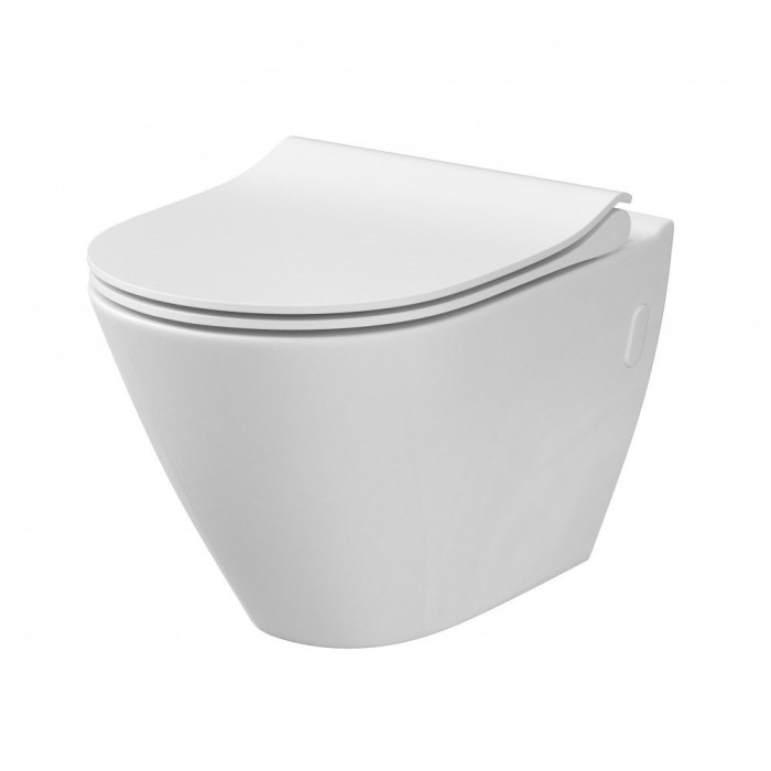 Подвесной унитаз CERSANIT City Oval с технологией Rimless и тонкой медленно опускающейся крышкой