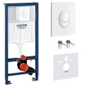 Potinkinis tualetiraami GROHE Rapid SL 4 in 1 + riputatav tualett VILLEROY & BOCH O.Novo pehmea sulgemise kaanega