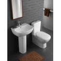 The KOLO Style Rimless toilet with a classic slow-closing lid, (from the exhibition)
