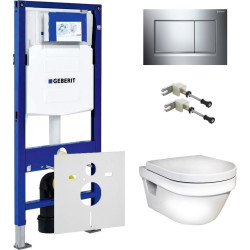 GUSTAVSBERG wall-mounted toilet hygienic flush from the Geberit 4 in 1 concealed frame set