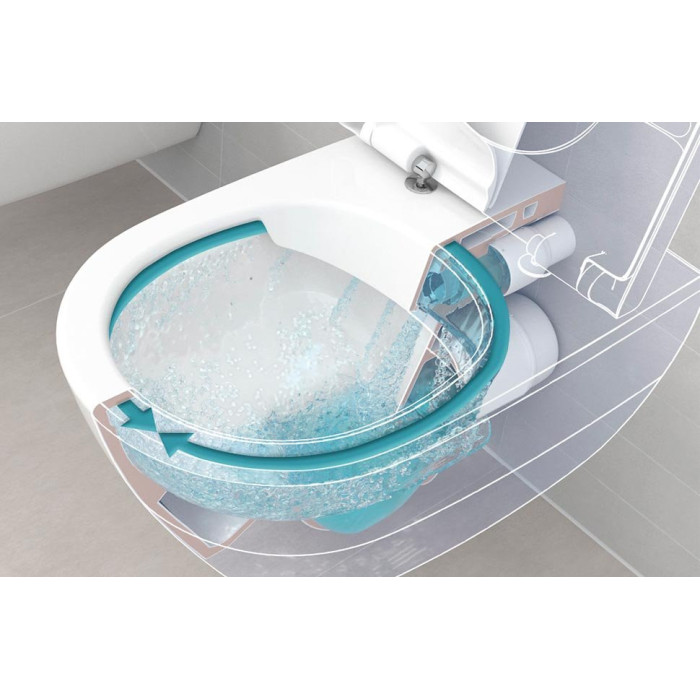 GUSTAVSBERG wall-mounted toilet hygienic flush from the Geberit 4 in 1 concealed frame set