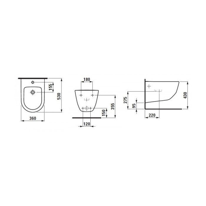 Hanging bidet LAUFEN Pro