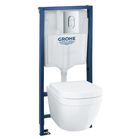 GROHE Euro Ceramic Solido 5 in 1 concealed frame and wall-hung WC set, 39536000