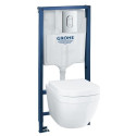 GROHE Euro Ceramic Solido 5 in 1 concealed frame and wall-hung WC set, 39536000
