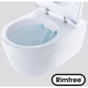 Hanging toilet with lid KERAMAG iCon with slow close lid