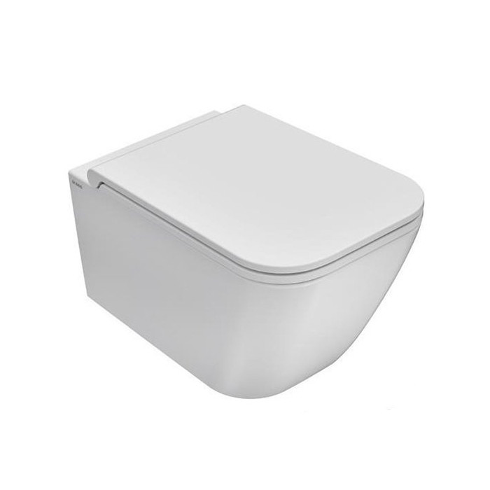 Hanging toilet bowl GLOBO with Rimless technology and a thin slow-close lid