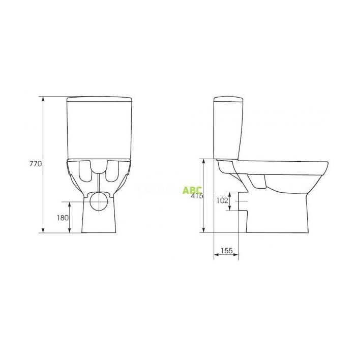 CERSANIT City Clean On toilet with a slow-closing SLIM lid