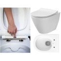 Potinkinis tualetiraami MEPA VeraVIT 6 in 1, must + riputatav tualett CERSANIT City Oval