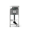 Built-in toilet frame MEPA VeraVIT 7 in 1, black + wall-mounted toilet CERSANIT City Oval