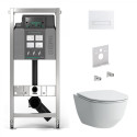 Подвесной каркас унитаза MEPA 4 в 1, матовый + подвесной унитаз LAUFEN Pro Rimless