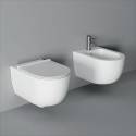 Rippuv WC-pott ALICE CERAMICA Unica Rimless 50 x 35 cm Slim Slow close kaanega