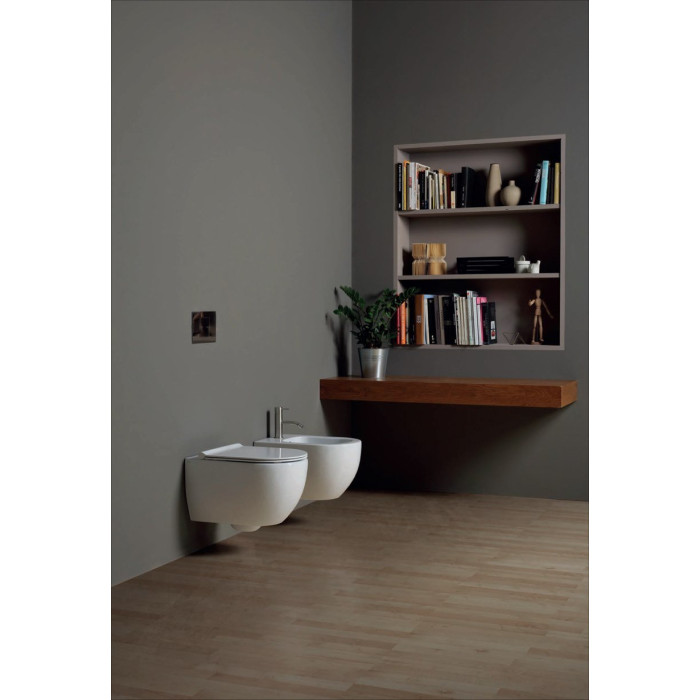 Rippuv WC-pott ALICE CERAMICA Unica Rimless 50 x 35 cm Slim Slow close kaanega