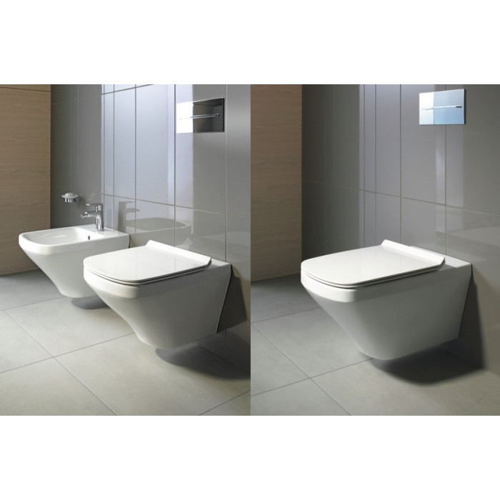 Hanging toilet DURAVIT DuraStyle Rimless with a slow-closing seat