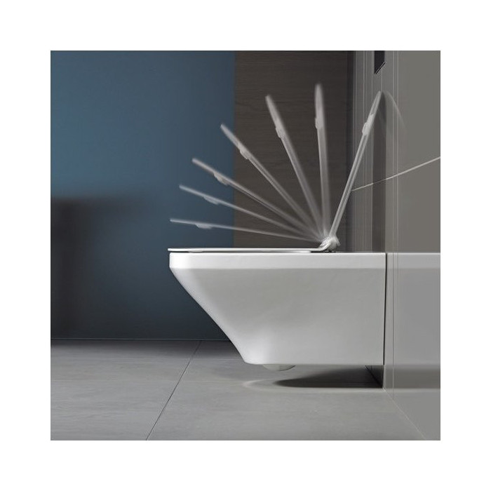 Rippuv WC-pott DURAVIT DuraStyle Rimless aeglase kaanega