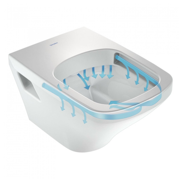 Подвесной унитаз DURAVIT DuraStyle Rimless с медленно закрывающейся крышкой