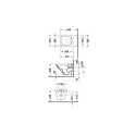 Hanging toilet DURAVIT DuraStyle Rimless with a slow-closing seat