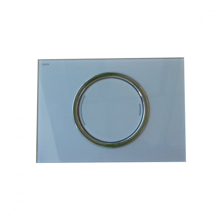 Water drainage plate with glass surface MEPA Zero 230 x 157 mm, white-glass