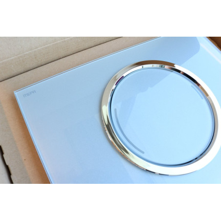 Water drainage plate with glass surface MEPA Zero 230 x 157 mm, white-glass