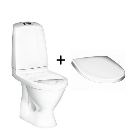 Устанавливаемый унитаз GUSTAVSBERG Nautic 1510 C+ Hygienic Flush с крышкой с мягким закрыванием