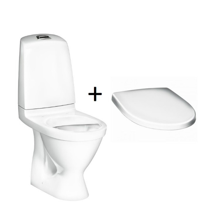 Устанавливаемый унитаз GUSTAVSBERG Nautic 1510 C+ Hygienic Flush с крышкой с мягким закрыванием
