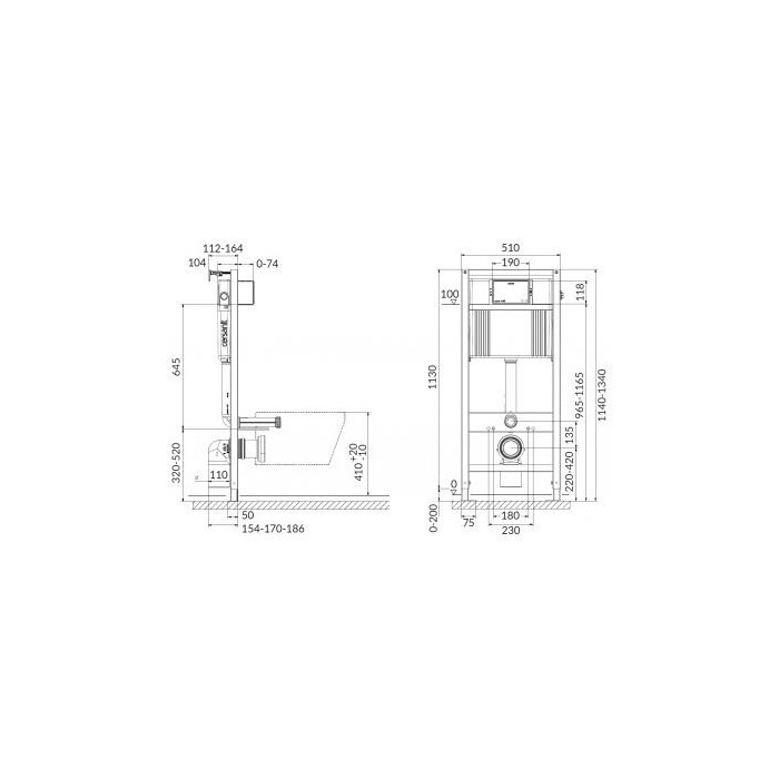 Potinkinis tualetiraami CERSANIT CITY + riputatav WC-pott City Oyal Clean On duroplastist kaanega