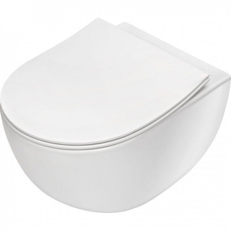 Kinnitav WC-pott DEANTE Peonia Rimless Slim Slow close kaanega