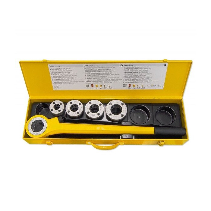 Manual thread cutter with quick-change threading heads REMS Eva Set R 1/2 - 3/4 - 1 - 11/4
