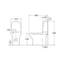 Ehitusüksus GUSTAVSBERG Estetic, C+ kattega ja aeglase kaanega, GB1183002R1231G