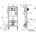 Built-in toilet frame MEPA nextVIT Air-WC manual (2 in 1)