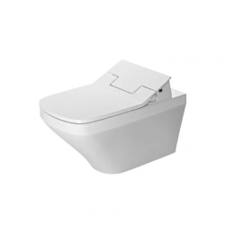 Rippuv WC koos bidetiga function DURAVIT WC DuraStyle Rimless SensoWash, Durafix, Slim SC kaanega, valge