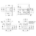 Подвесной унитаз с функцией биде DURAVIT WC ME от Starck Rimless SensoWash, Durafix, с крышкой Slim SC, белый