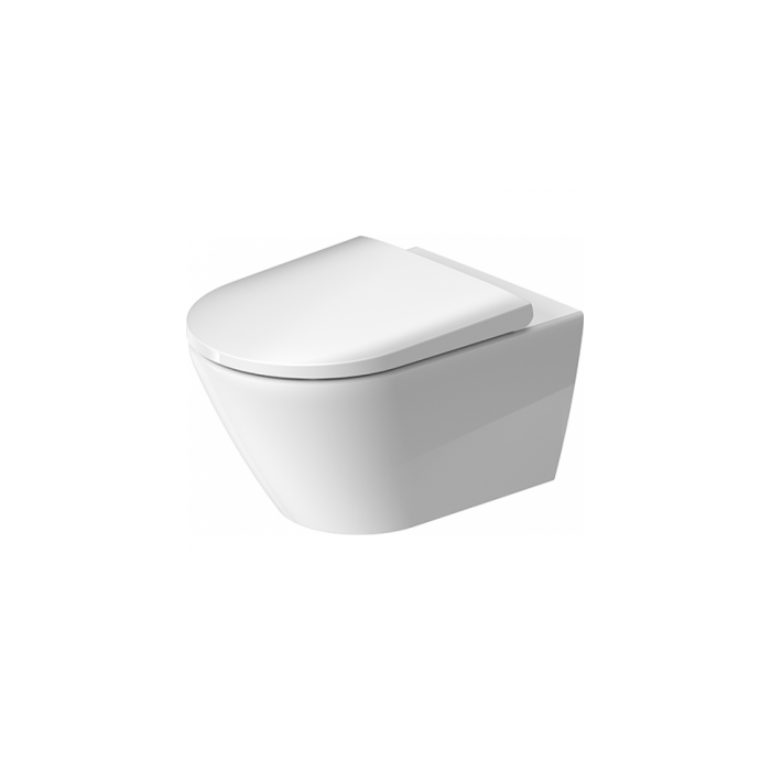 Rippuv WC-pott DURAVIT D-Neo Rimless Soft close kaanega