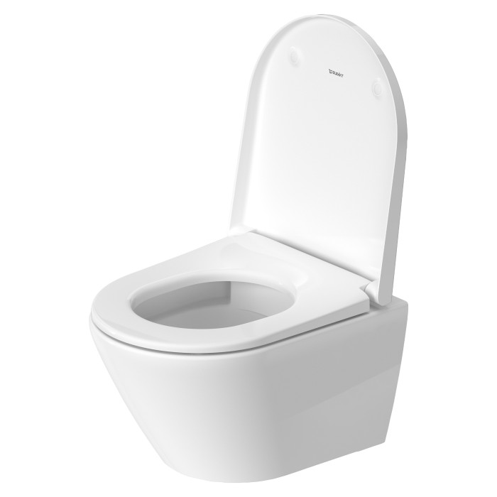 Rippuv WC-pott DURAVIT D-Neo Rimless Soft close kaanega