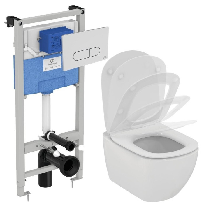 Built-in WC set IDEAL STANDARD (6 in 1), white button